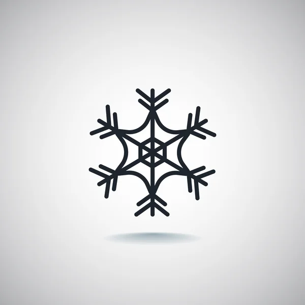 Diseño del icono del copo de nieve — Vector de stock