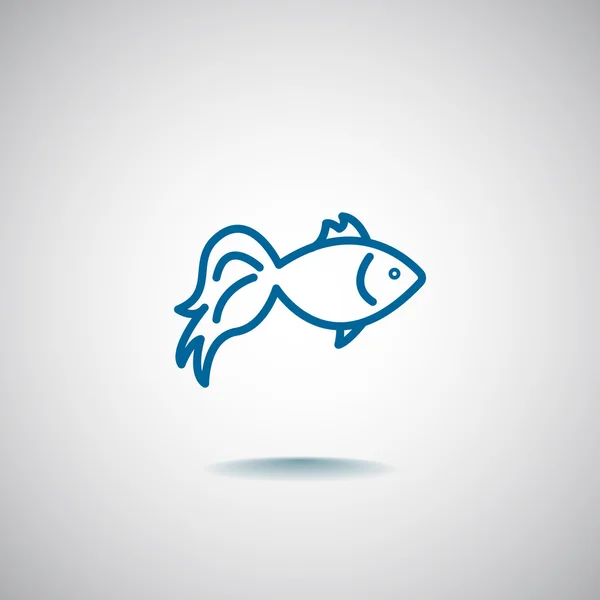 Design der Fisch-Ikone — Stockvektor