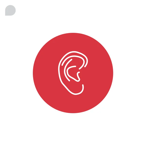 Icono del oído humano — Archivo Imágenes Vectoriales