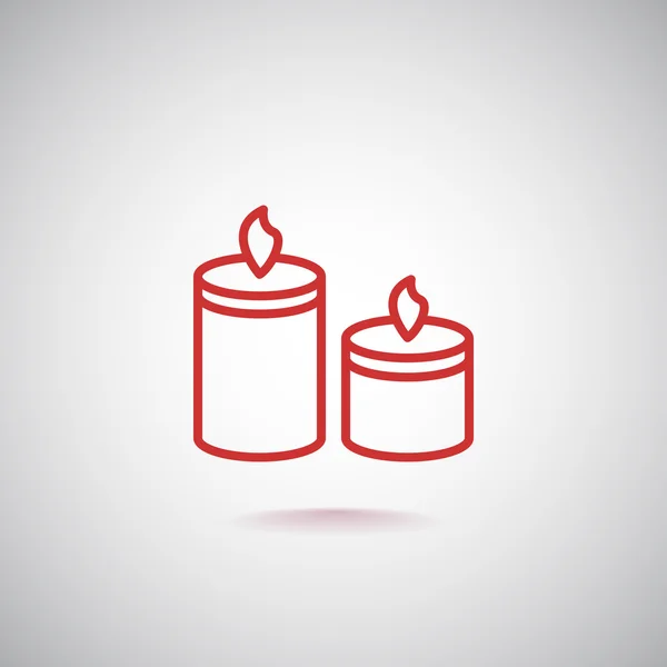 Design dell'icona della candela — Vettoriale Stock