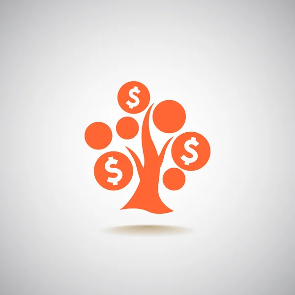 Árbol de dinero icono — Vector de stock