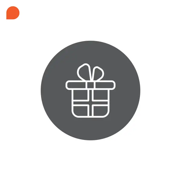 Gift with bow icon — Stock Vector