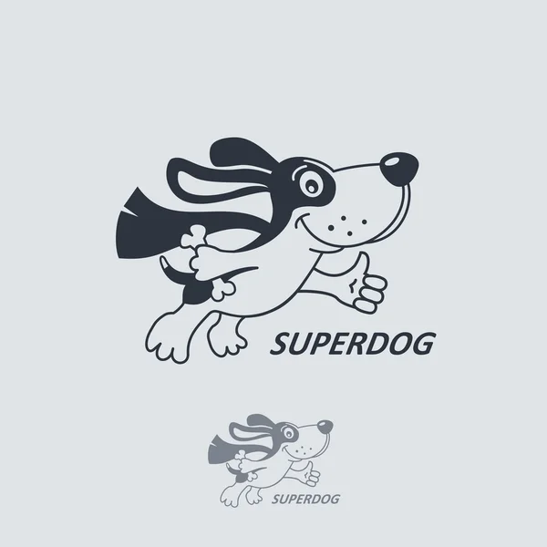 Super dog logotype — Stock Vector