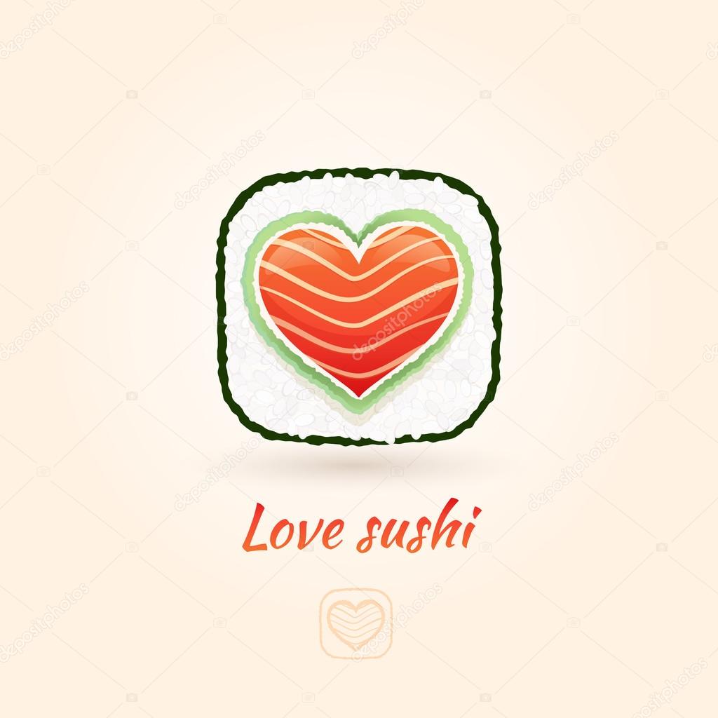 Love sushi icon