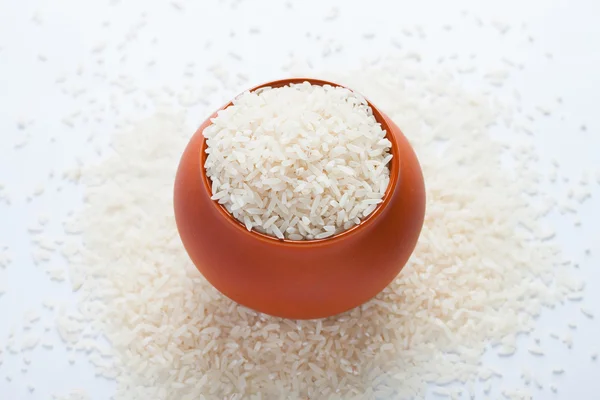 Rice in a clay pot. — Stock Photo, Image