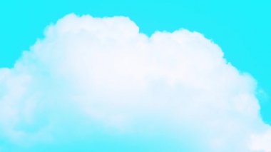 Masmavi gökyüzünde büyük kabarık bulut