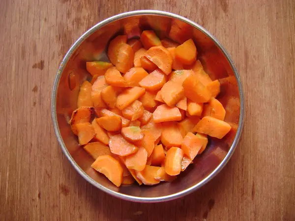 Chopped carrot food — Stock Photo, Image