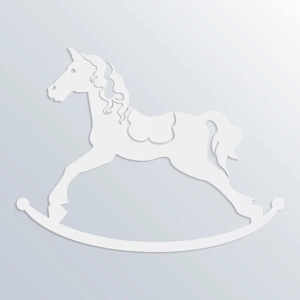 Illustration de cheval à bascule — Image vectorielle