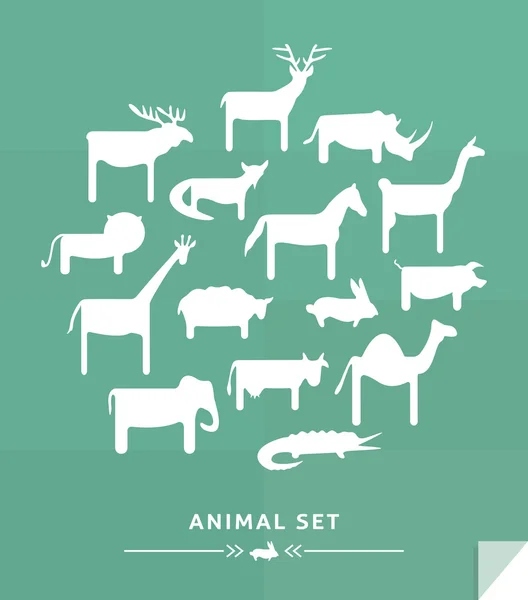 Dieren ingesteld pictogram — Stockvector