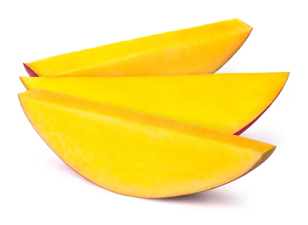 Tres rebanadas de mango aisladas — Foto de Stock