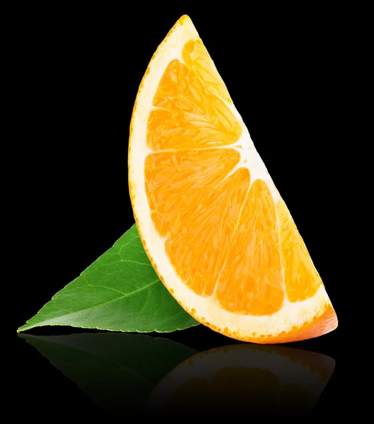 Oranje segment geïsoleerd — Stockfoto