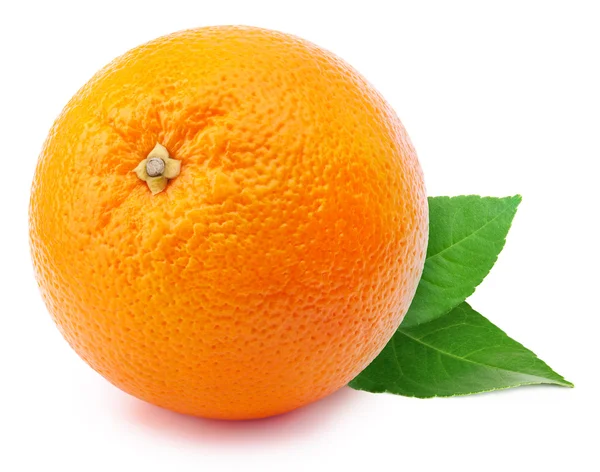 Whole orange isolated on white — Stock Photo, Image