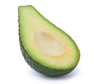 Avokado dilim taş izole olmadan