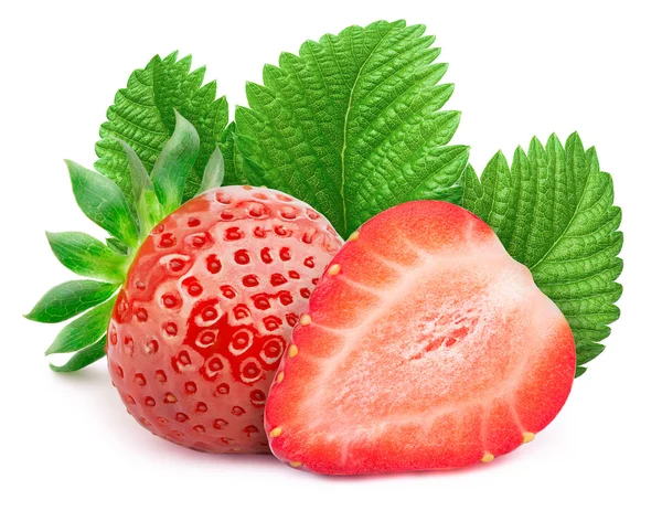 Beyaz yapraklı çilekler