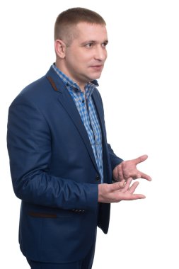 elleri ile işadamı jest 