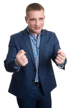 İki yumruk ile işadamı