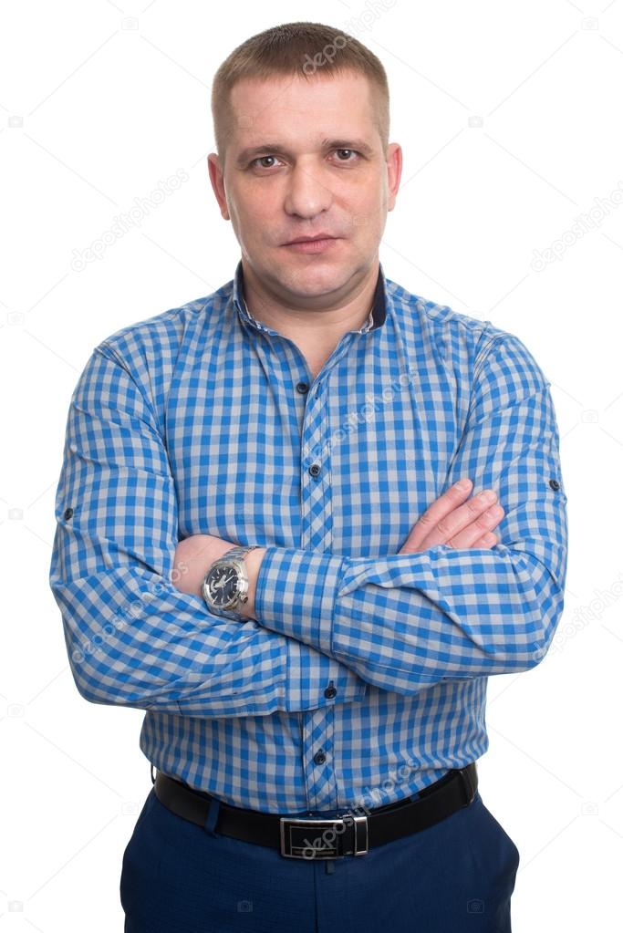 businessman in shirt isolated