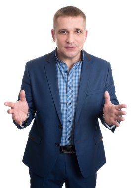 Mutlu izole genç işadamı