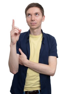 Puan erkek öğrenci onun parmak 