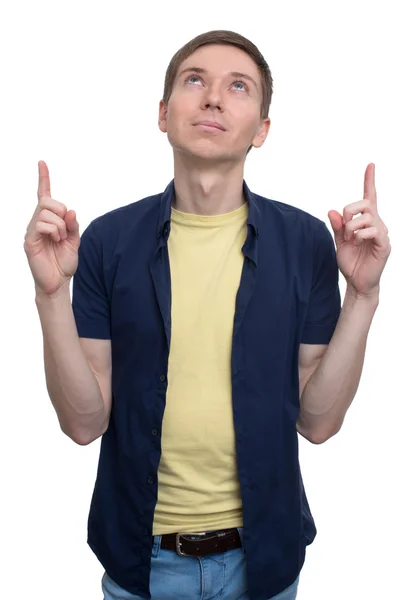 Puan erkek öğrenci onun parmak 