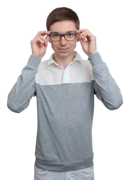 Junger Mann mit Brille — Stockfoto