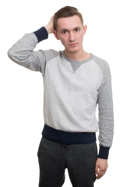 Çekici erkek saçı dokunmadan