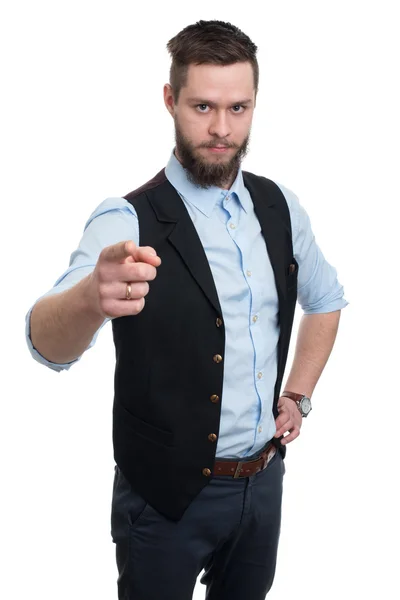 Jeune homme d'affaires avec barbe — Photo