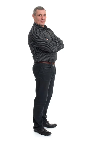 İzole mutlu olgun bir adam portresi 