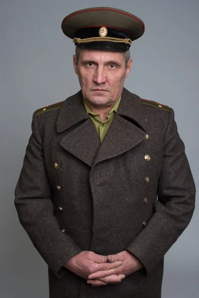 Portrait of Russian military officer Stock Photo