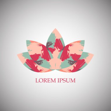Lotus çiçeği. Çizilmiş fırça darbeleri düşündüm.