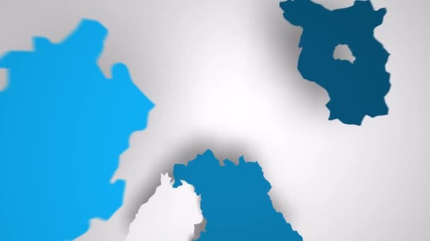 Mapa Animado Dos Estados Alemanha Formação — Vídeo de Stock