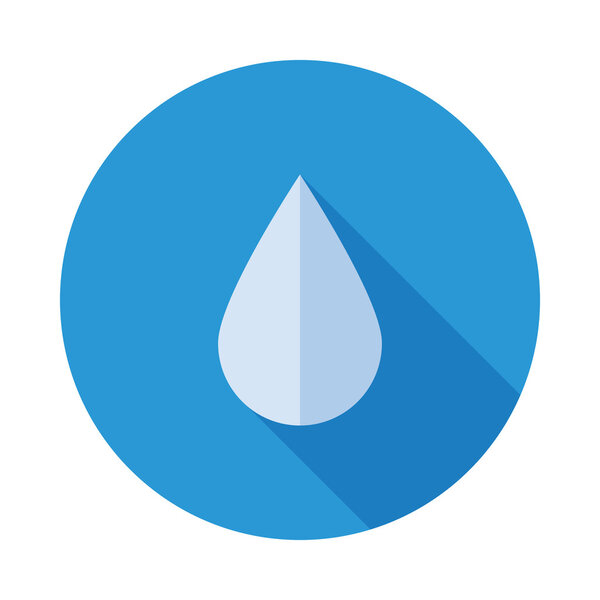 Raindrop icon with long shadow