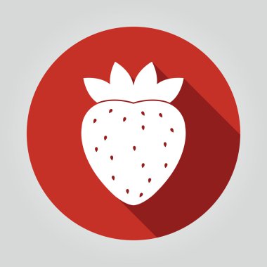 Çilek modern düz simgesi