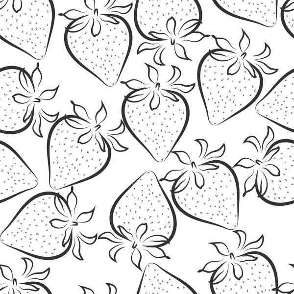Sömlösa mönster jordgubbar — Stock vektor