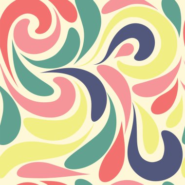 Renkli, soyut, dikişsiz desen