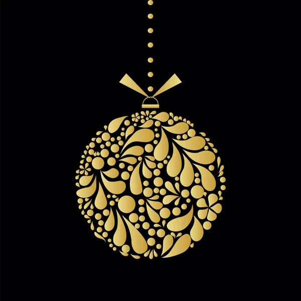 Boule de Noël dorée — Image vectorielle