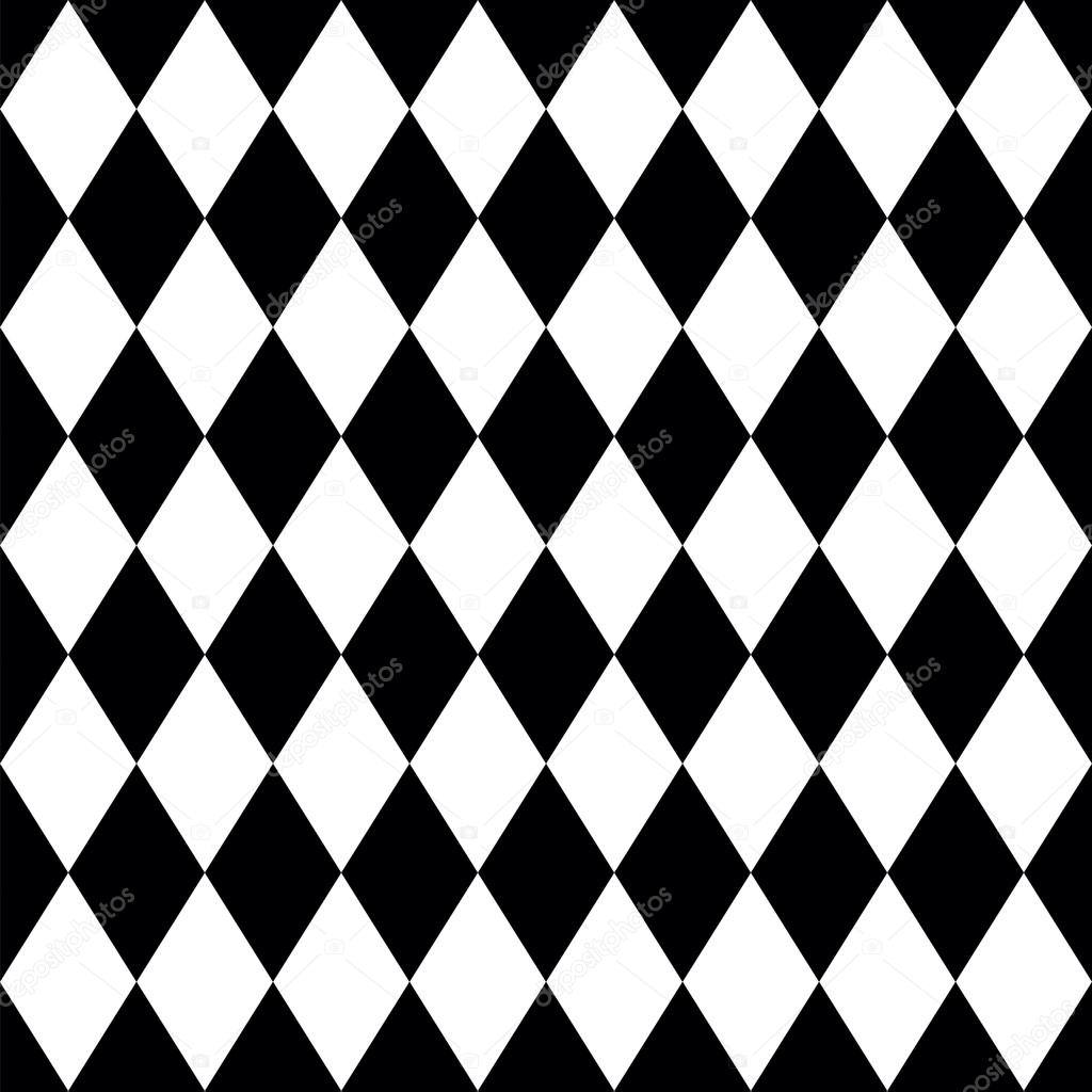 abstract black and white rhombus decoration pattern background 