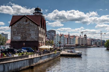 Kaliningrad, Rusya - 31 Mayıs 2021: Tarihi-etnoğrafya ve el işi kompleksi 