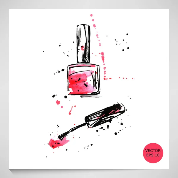 Illustration aquarelle de vernis . — Image vectorielle