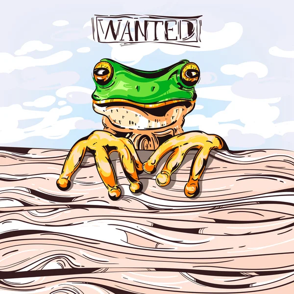 Crazy frog animal. — Stock Vector