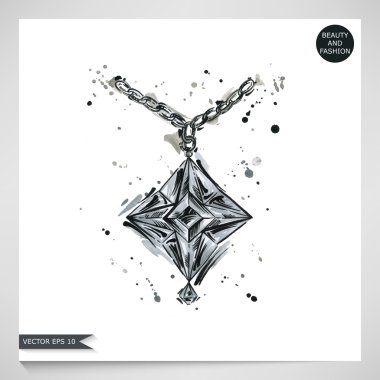 Moda illüstrasyon. Aksesuarlar.