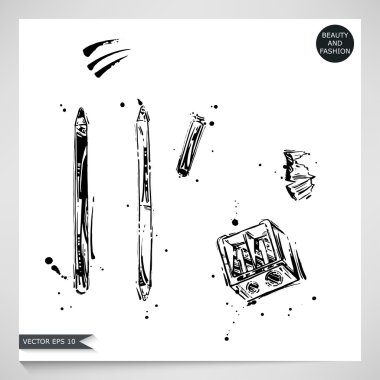 Moda illüstrasyon. Kozmetik.