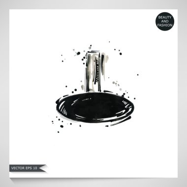 İllüstrasyon kadın parfüm.