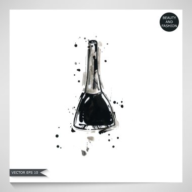 Tırnak cilası çizimi.