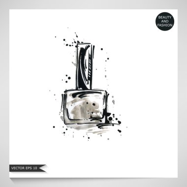 Tırnak cilası çizimi.