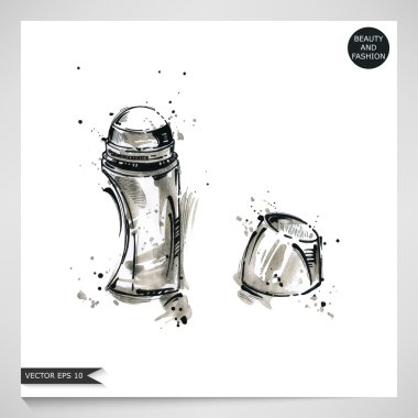 Kadın terlemeyi önleyici çizimi