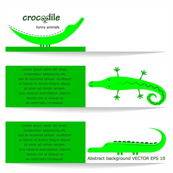 Antecedentes. Crocodilos. Ilustração — Vetor de Stock