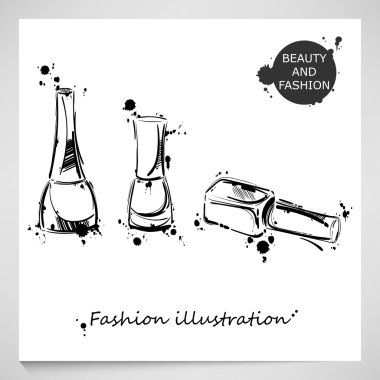 Tırnak cilası çizimi.