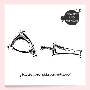 Tırnak cilası çizimi.