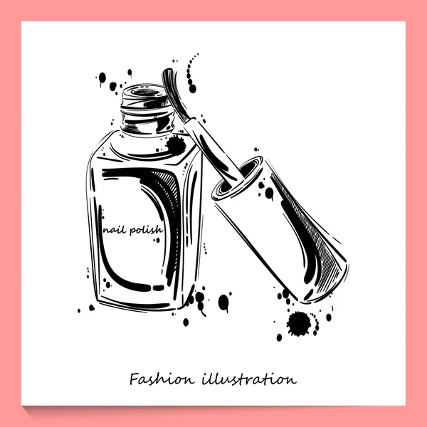 Illustratie van nagellak. — Stockvector